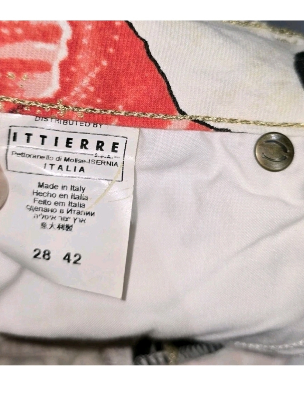 Just Cavalli Floral Print Flared Jeans Roberto Cavalli Pants Size 26 - Picture 8 of 12